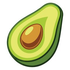 illustration of an avocado