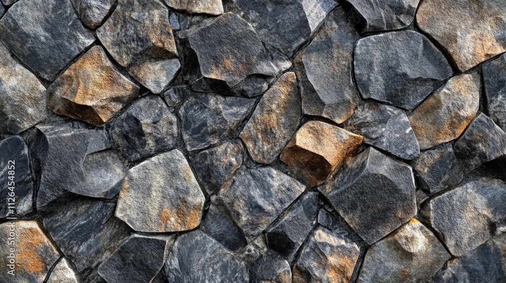 Poster abstract rock wall texture featuring natural cracks and irregular shapes for modern design and backg