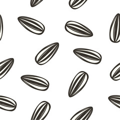 Sunflower seed's seamless brown pattern design