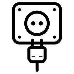 power plug and socket icon