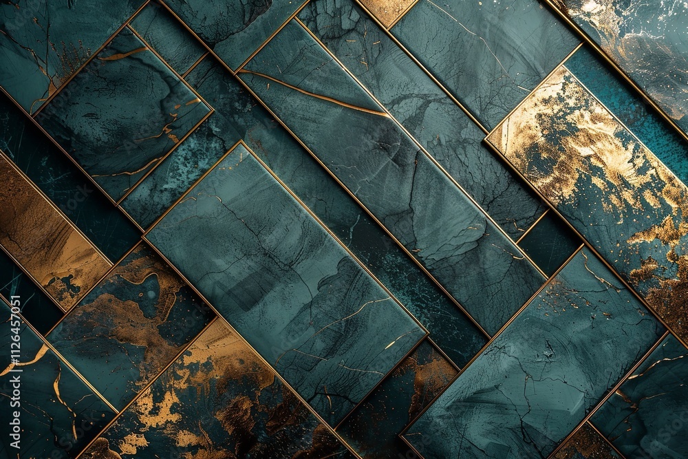 Poster elegant geometric abstract presentation with copy space. generative ai