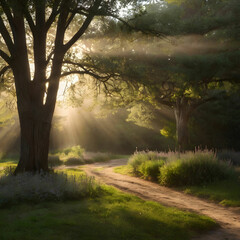 Naklejka premium peaceful morning_light