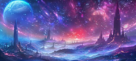 A spaceship graveyard in deep space, with massive, derelict ships drifting in eerie silence