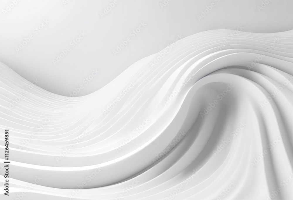 Poster white wave 3d abstract background