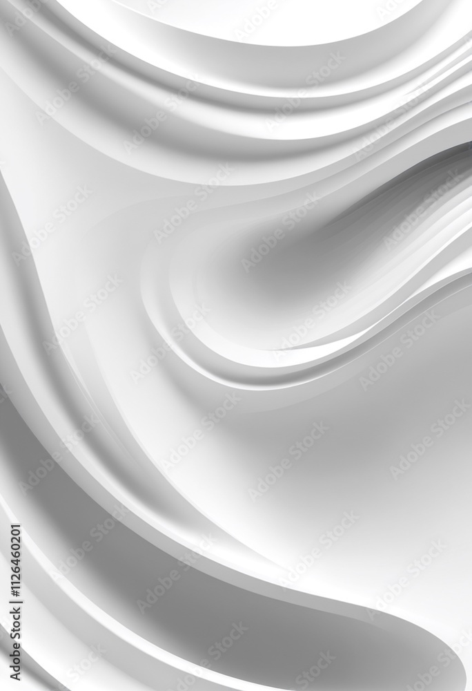 Poster white wave 3d abstract background