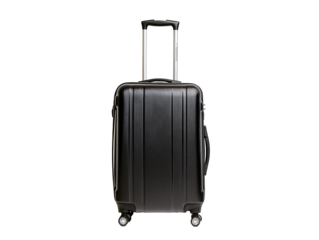 a black suitcase with wheels
