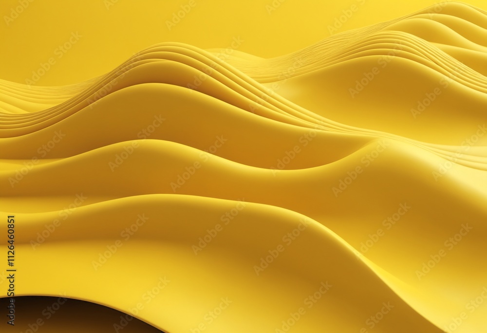 Poster yellow wave 3d abstract background