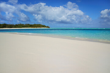 Sandy beach on the shore of Ouvea lagoon, Ouvea Island, Loyalty Islands, New Caledonia