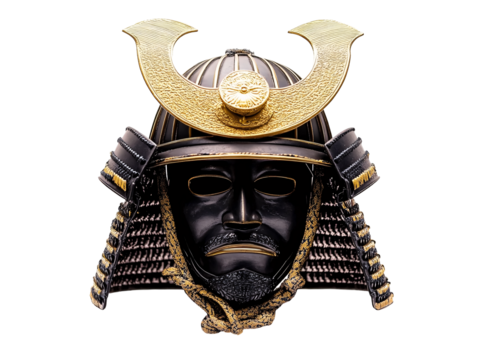 a black and gold mask