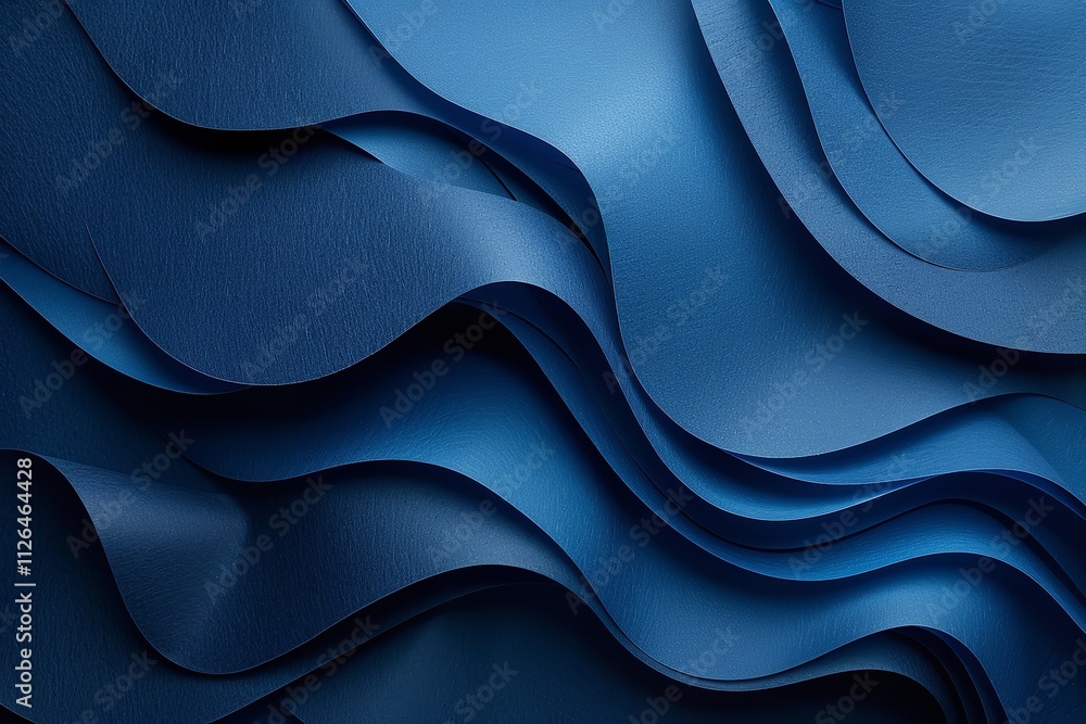 Aufkleber the dark blue abstract background overlaps with the copy space. generative ai