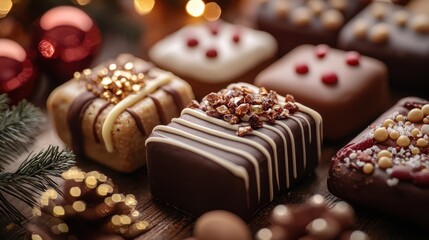 Gourmet Chocolate Truffles Christmas Sweets Festive Treats Holiday Delights