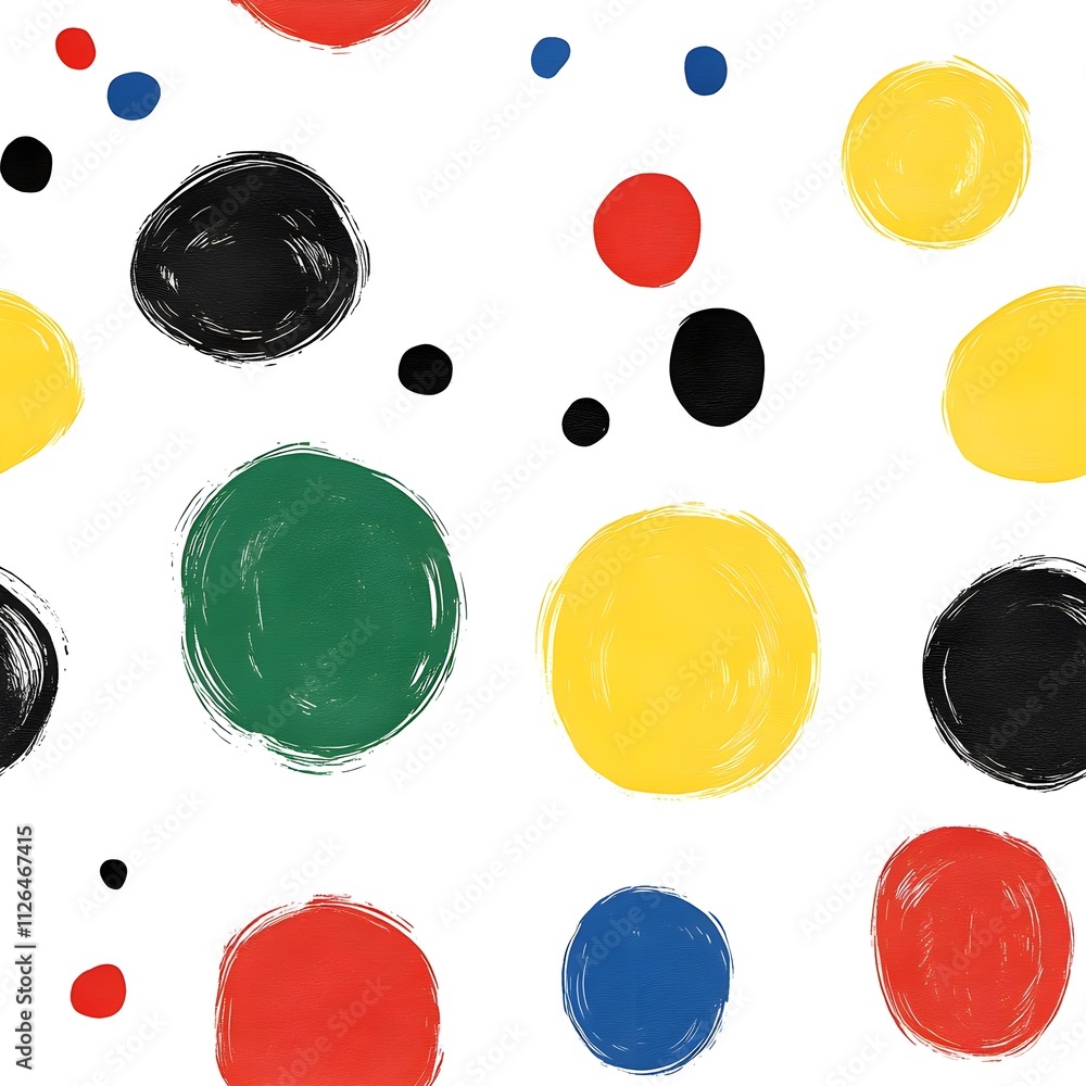 Poster colorful abstract pattern with vibrant dots in various sizes and shades on a light background for cr
