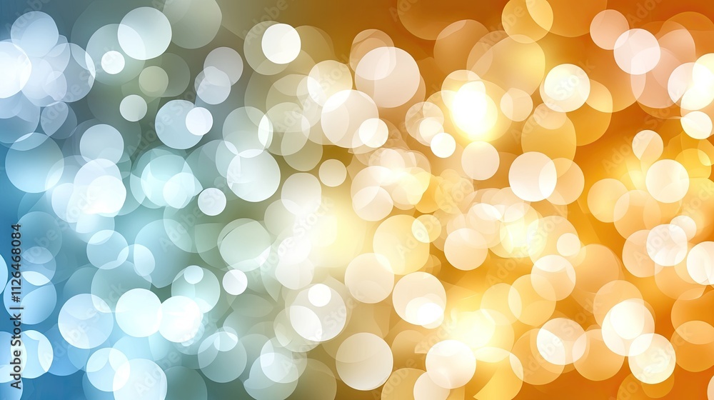 Poster colorful abstract background with soft bokeh effect in blue and orange tones creating a dreamy atmos