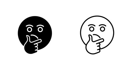 Thinking Face Icon Design