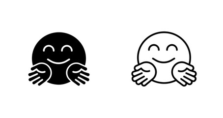 Obraz premium Hugging Face Icon Design