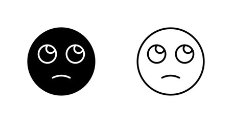 Face with Rolling Eyes Icon Design