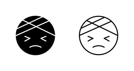 Face with Head-Bandage Icon Design