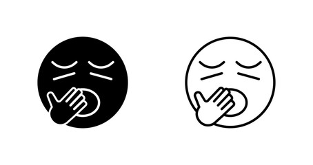 Yawning Face Icon Design
