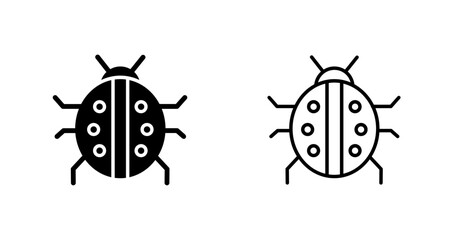 Fototapeta premium Lady Beetle Icon Design