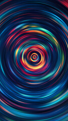 The Fusion of Colorful Circular Lines in Dynamic Abstract Motion