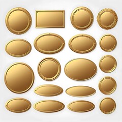 set of golden buttons