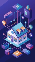 A house with many electronic devices connected to it