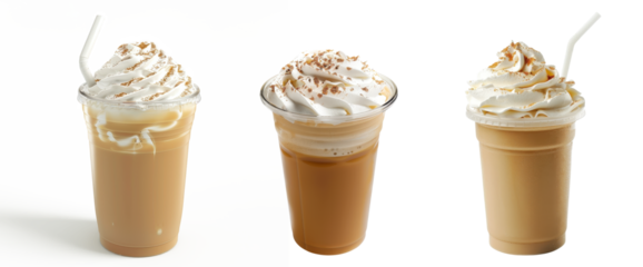 Creamy Iced Coffee Frappe with Whipped Cream and Cinnamon: A Refreshing Cold Coffee Drink