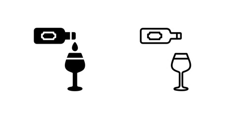 Wine Poured Icon Design