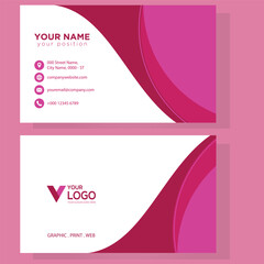  PinK Modern professional business card