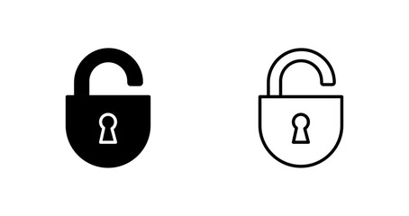 Open Lock Icon Design