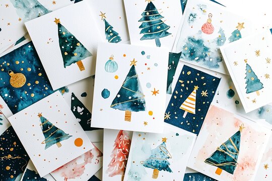 Weihnachtskarten / Gru&szlig;karten mit weihnachtlichen Motiven 