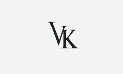 VK, KV , V , K , Abstract Letters Logo Monogram	