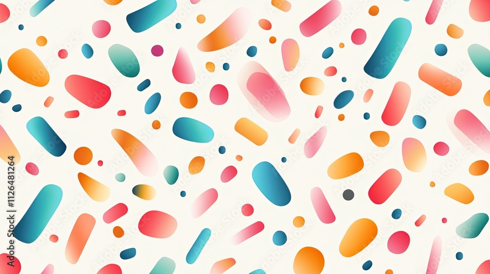 Poster colorful abstract background with smooth shapes and vivid gradients for creative design and digital 