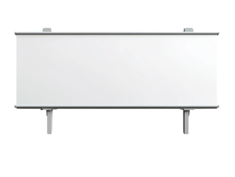 A blank billboard with a sleek design, ready for advertising or messaging.