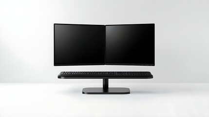 Dual Monitor Stand for Podcast Editing