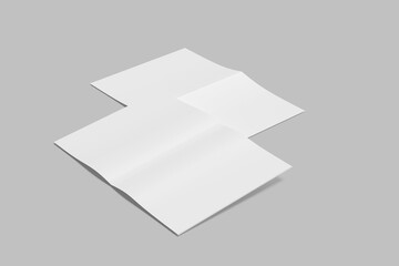 WHITE A4 BI FOLD BROCHURE MOCKUP