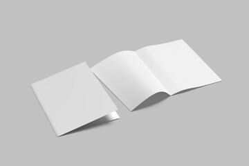 WHITE A4 BI FOLD BROCHURE MOCKUP