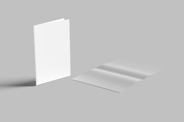 WHITE A4 BI FOLD BROCHURE MOCKUP