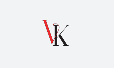 VK, KV , V , K , Abstract Letters Logo Monogram	