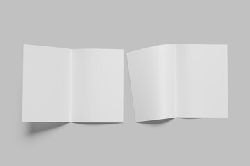 WHITE A4 BI FOLD BROCHURE MOCKUP