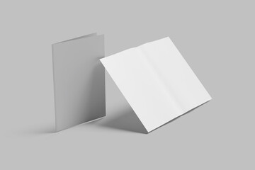 WHITE A4 BI FOLD BROCHURE MOCKUP