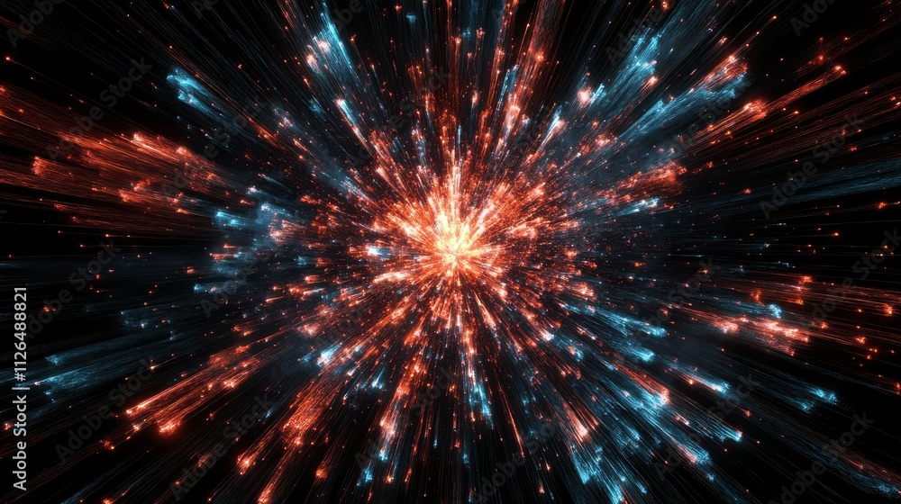 Aufkleber abstract fireworks background and space for text