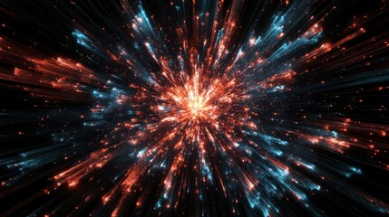 abstract fireworks background and space for text