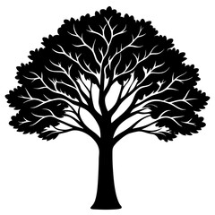 teak Tree Vector silhouette design