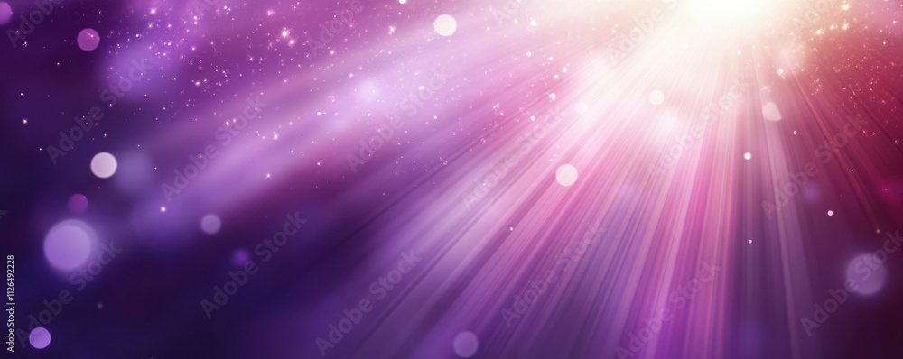 Poster abstract purple blurred background with a gradient light rays and shadows.