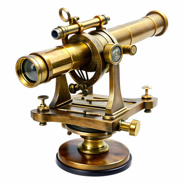 recommend clip art: Vintage Optical Instrument Render Isolated on Transparent Background