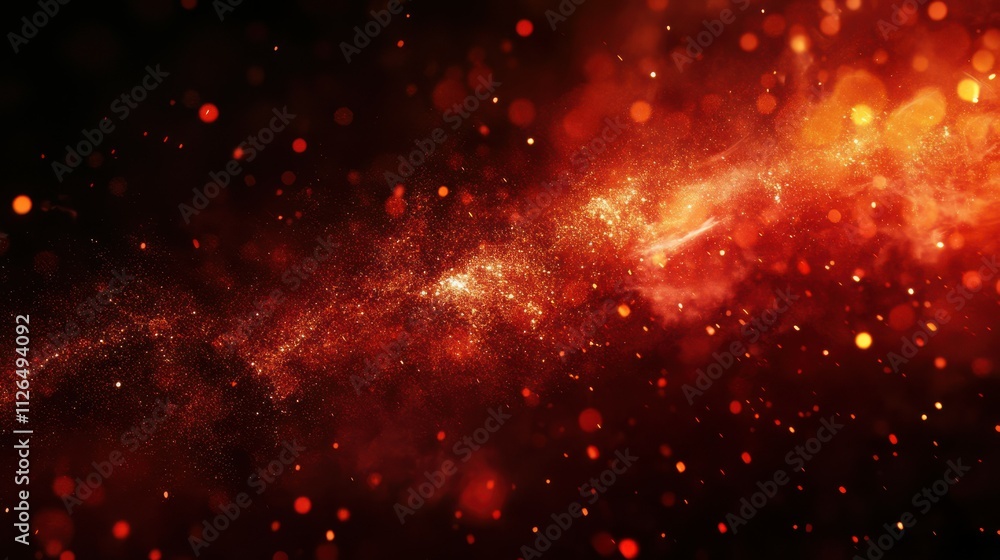 Poster abstract fireworks background and space for text