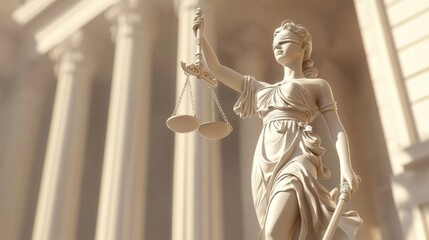 Obraz premium The Scales of Justice: A Symbol of Equilibrium and Fairness in a Chaotic World 