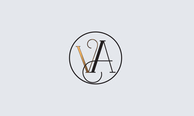 VA, AV , V , A , Abstract Letters Logo Monogram