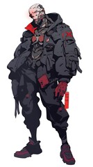 Fototapeta premium Cyberpunk Cyborg Character Design